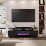 70-Inch Electric Fireplace TV Stand | 12 Flame Colours & Remote Control