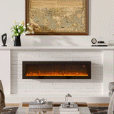 Media Wall Fireplace | 3-in-1 Electric Fireplace Insert with Realistic LED Flames