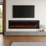 40/50/60/70/80inch Remote-Controlled LED Wall Mounted Electric Fireplace