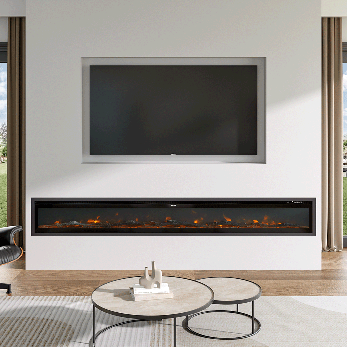 media wall fireplace