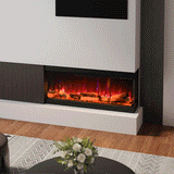 Wifi-Enabled 2/ 3-Sided Built-in Electric Fireplace with Crackling Sound
