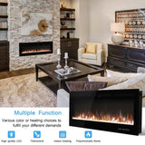 40/50/60/70/80inch Remote-Controlled LED Wall Mounted Electric Fireplace
