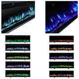 Media Wall Fireplace | 3-in-1 Electric Fireplace Insert with Realistic LED Flames