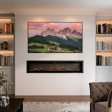 Livingroom Linear Wall Mounted Electric Fireplace with LED Flames