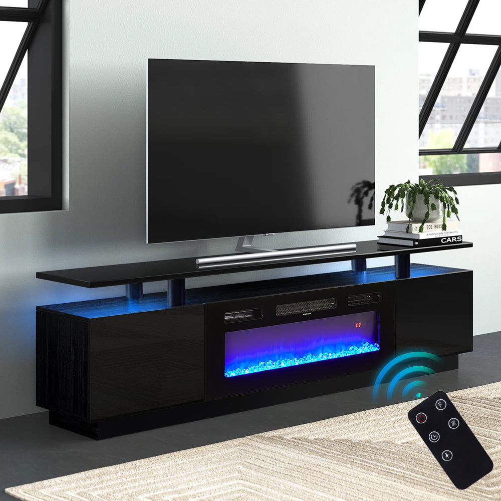 70-Inch Electric Fireplace TV Stand | 12 Flame Colours & Remote Control