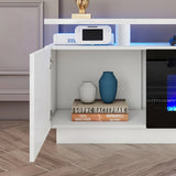 70-Inch Electric Fireplace TV Stand | 12 Flame Colours & Remote Control