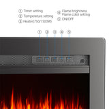 Livingroom Linear Wall Mounted Electric Fireplace with LED Flames