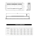 36/40/50/60inch Built-in Electric Fireplace with LED Display, Realistic Flame Effect with Logs and Crystal
