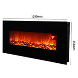 50 Inch Wall Mounted Electric Fireplace with Remote