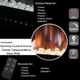 40/50/60/70/80inch Remote-Controlled LED Wall Mounted Electric Fireplace