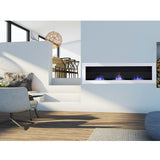 55 Inch Bio Ethanol Wall Mounted Fireplace