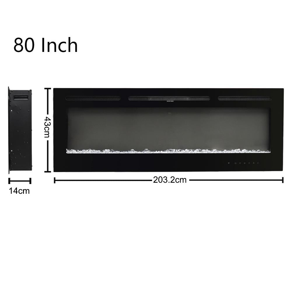 40/50/60/70/80inch Remote-Controlled LED Wall Mounted Electric Fireplace