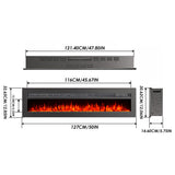 Livingroom Linear Wall Mounted Electric Fireplace with LED Flames
