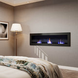 55 Inch Bio Ethanol Wall Mounted Fireplace