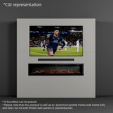 Livingroom Linear Wall Mounted Electric Fireplace with LED Flames